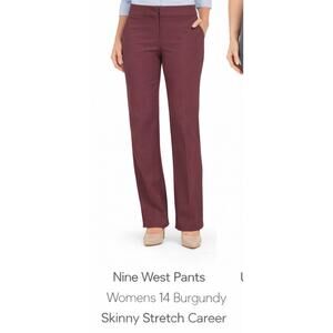 Nine West Womens Black Barely Bootcut Dress Pants Size 14 Office Workwear